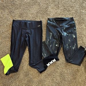 PINK leggings…. Great condition! Both size M